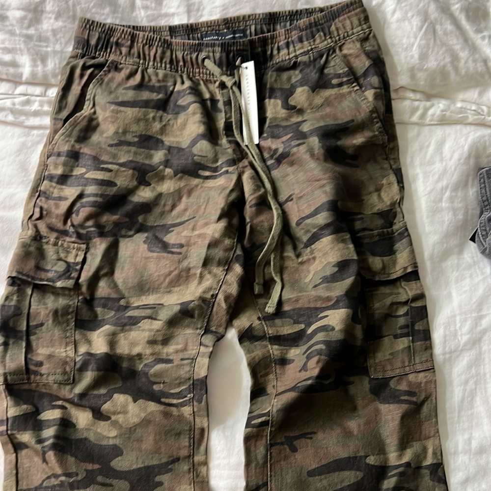 Sanctuary by Anthropology Linen Cargo pants/joggers